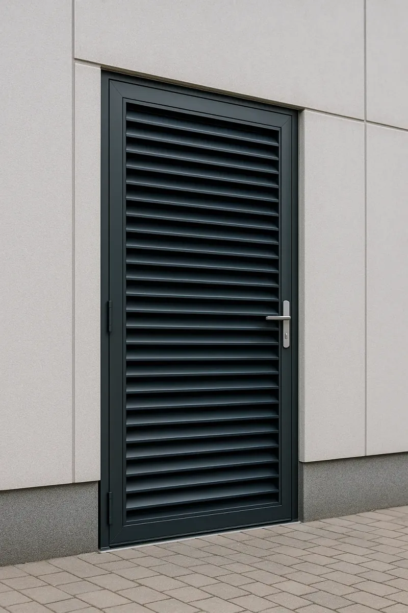 steel louvred doors - professional steel doors available in birmingham from UK manufacturers
